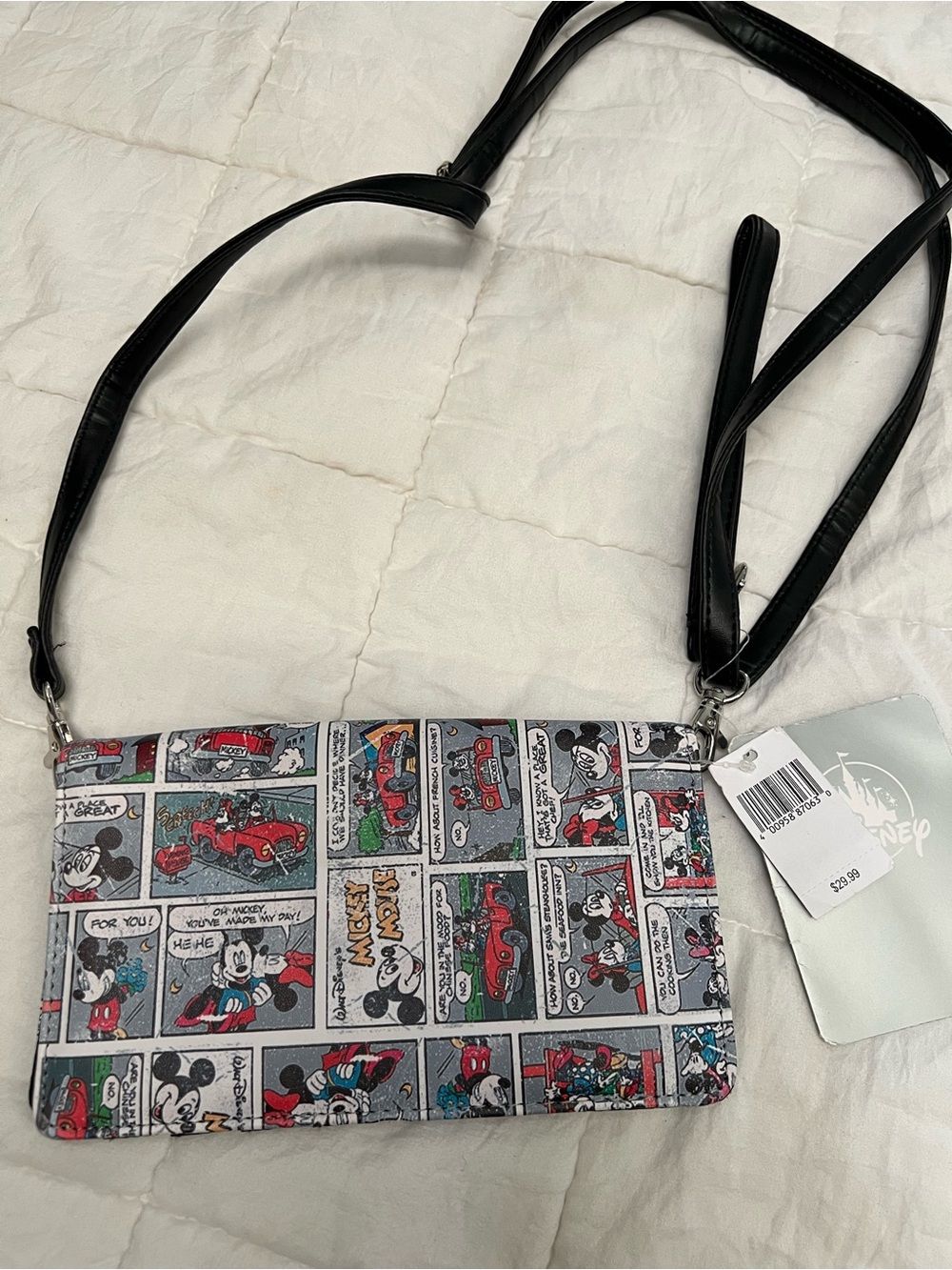Disney Comic Strip Crossbody Bag in Black, Red, Green, Blue